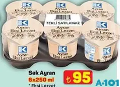 SEK AYRAN EKŞİ LEZZET 6X250 ML fiyat ve kampanya bilgisi